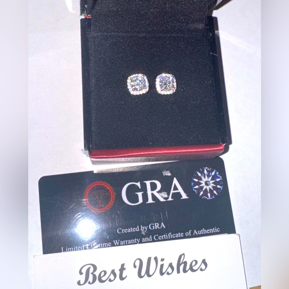VVS GRA Certified 2 Carat Moissanite Brilliance Earrings | 14k Gold Vermeil SALE